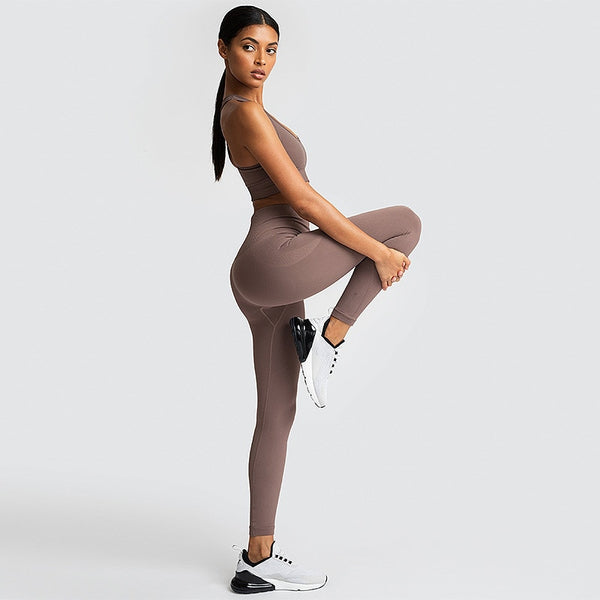 Seamless Padded Sports Bra & Legging Yoga Combo