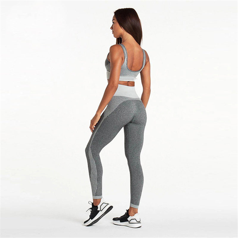Seamless Vest  Bra & Legging Fitness Combo